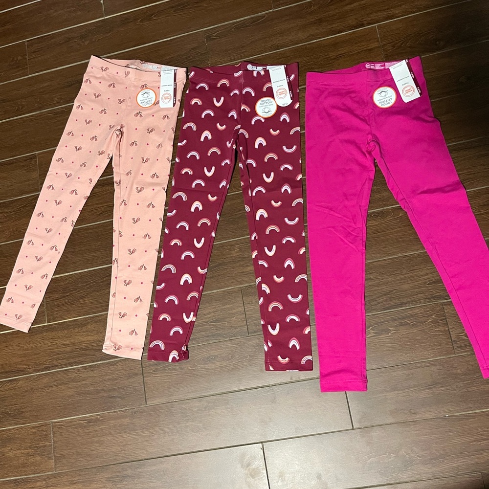 Kids Pink and Purple Leggings Set